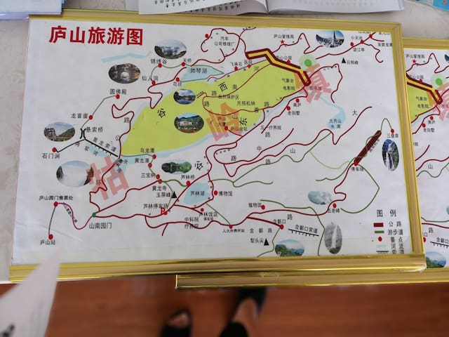 庐山风景区山上旅游图