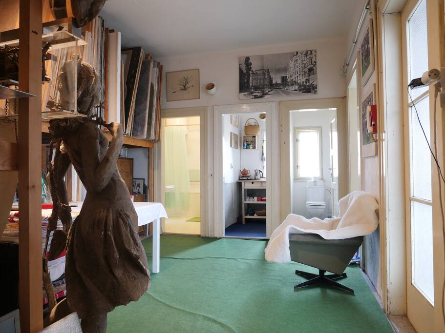 white room in my art studio,prague7