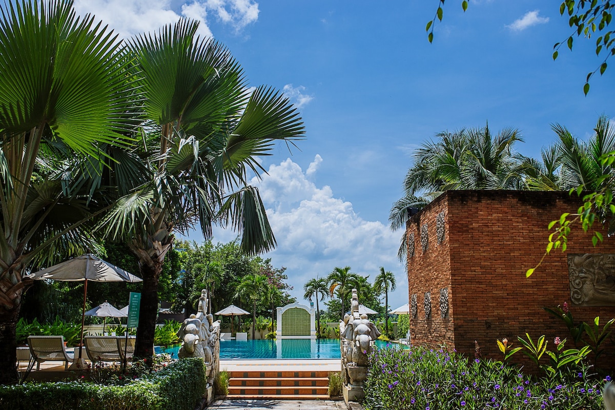 ICM度假村，感受泰国当地风情，清迈悠闲深度游之旅稻香田畔度假4卧别墅