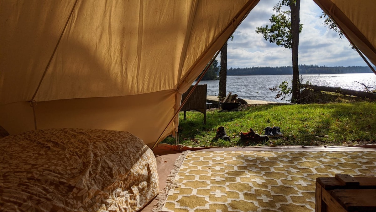 Tent at Ornungasjön at Simonsgården