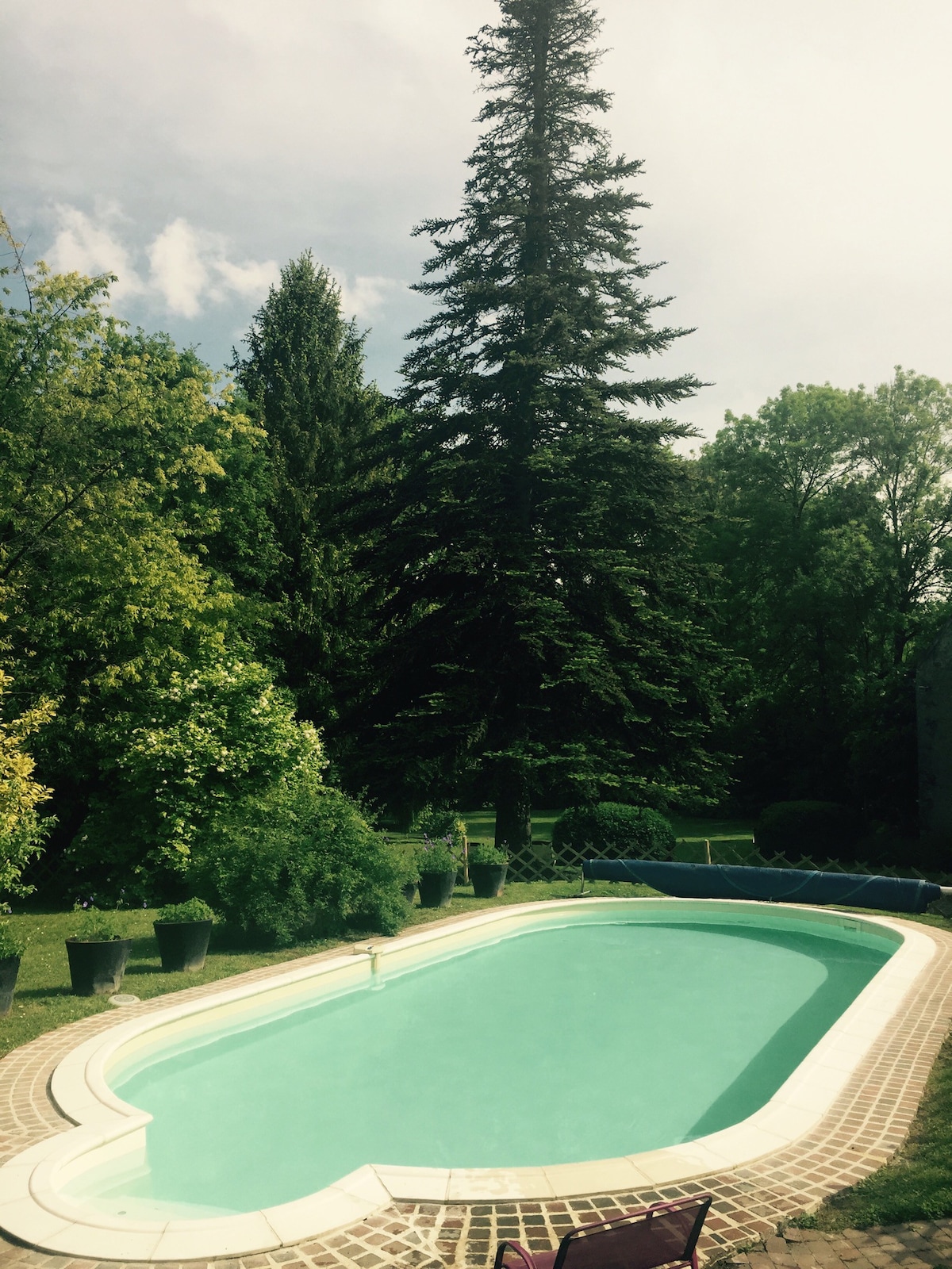 Maison地区Fontainebleau泳池桑拿河