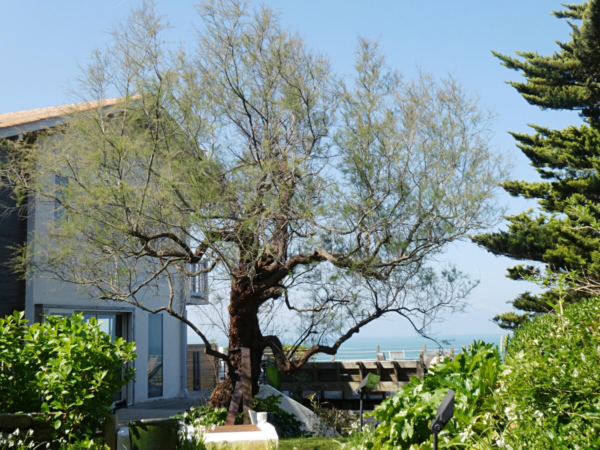 Bidart : maison avec vue panoramique sur l'océan.