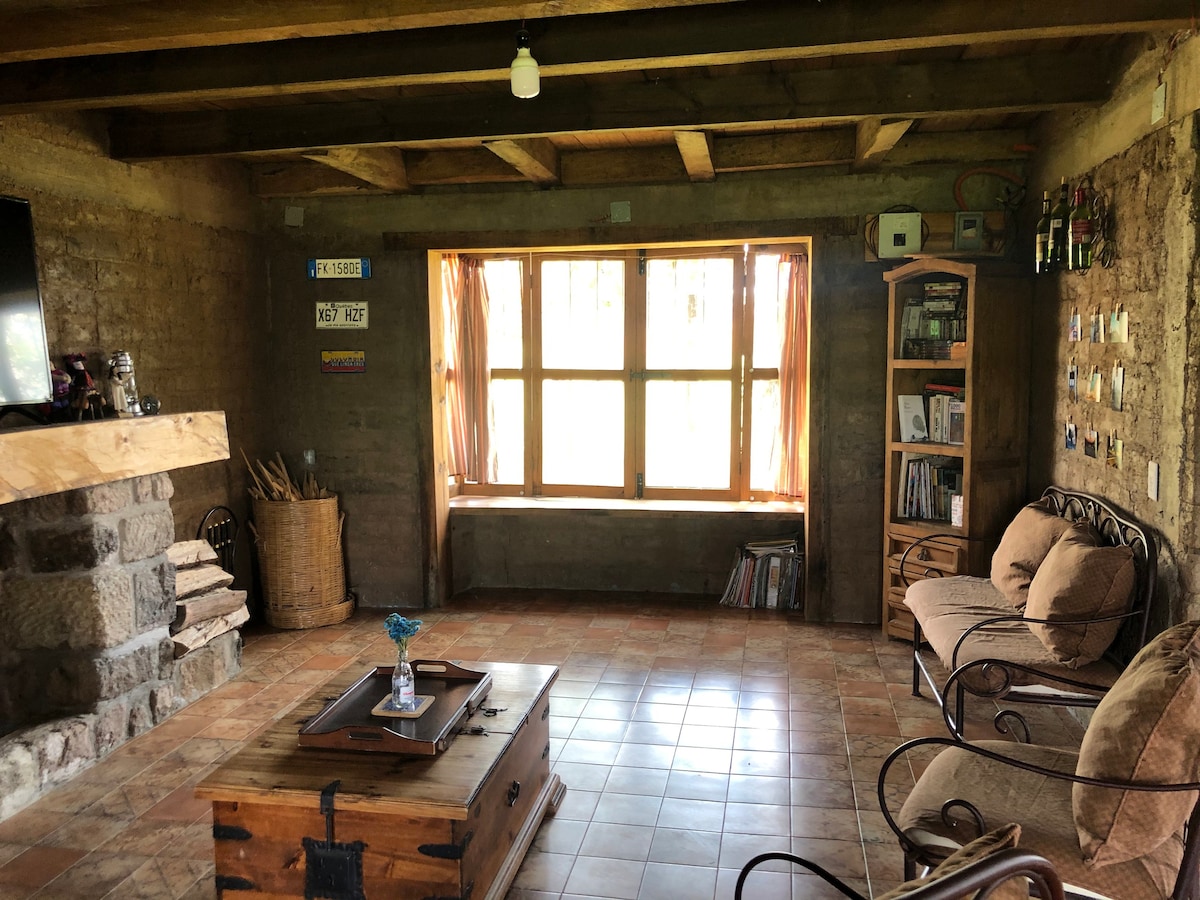 Adobe and Stone Cabin