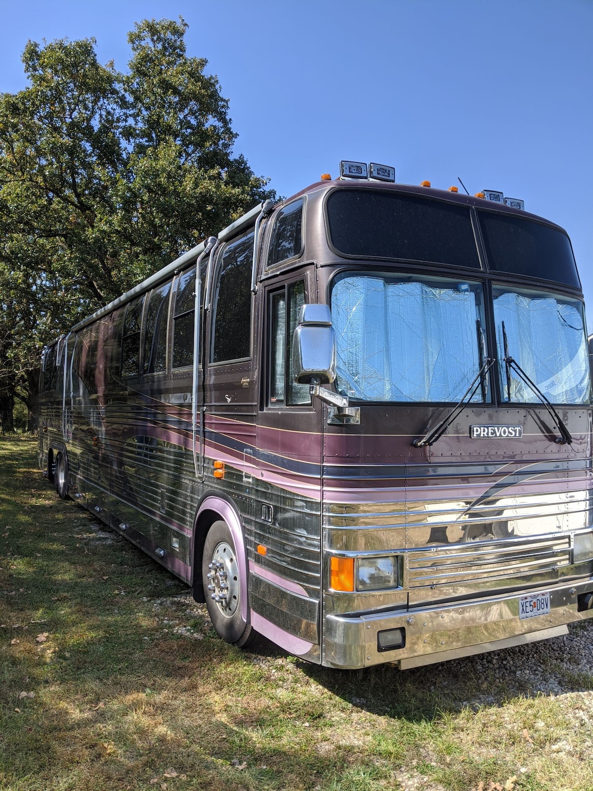 One Of A Kind Purple Prevost Star Coach Tour Bus
