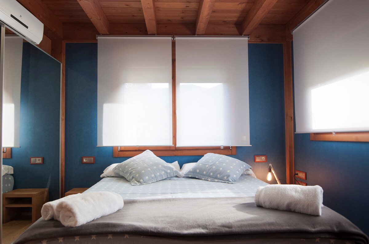 双人房，配有一张2米宽双人床（ 180x200 ）或两张90x200的独立床