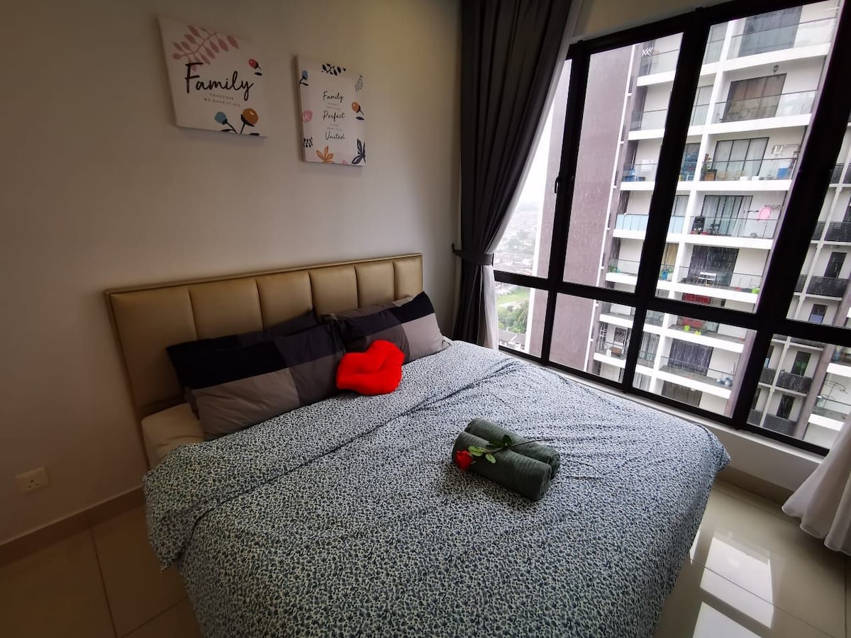 黑风洞Taman Sri Gombak可爱的3卧室公寓