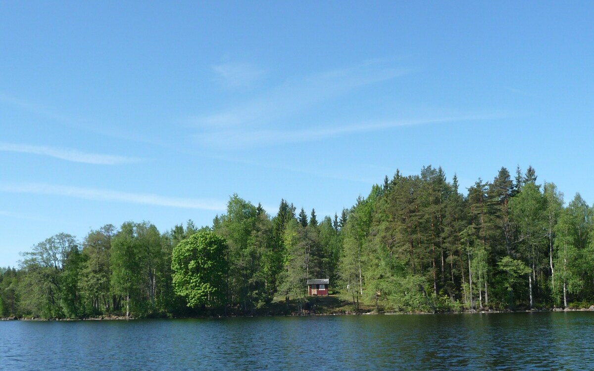 小木屋，地理位置独特，位于另一个海角，独木舟/船