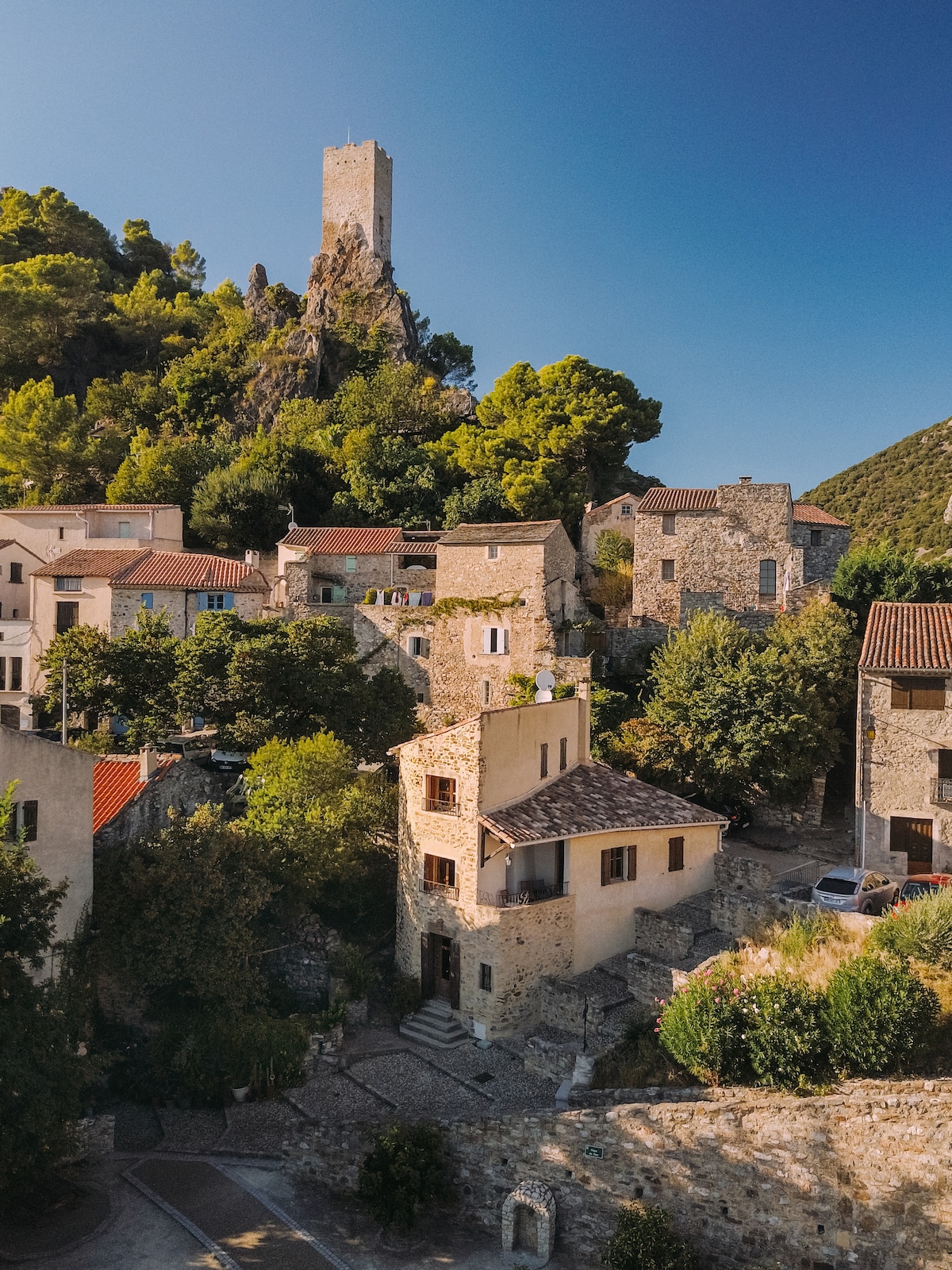 Sunny Stone House Spectacular Views in Roquebrun