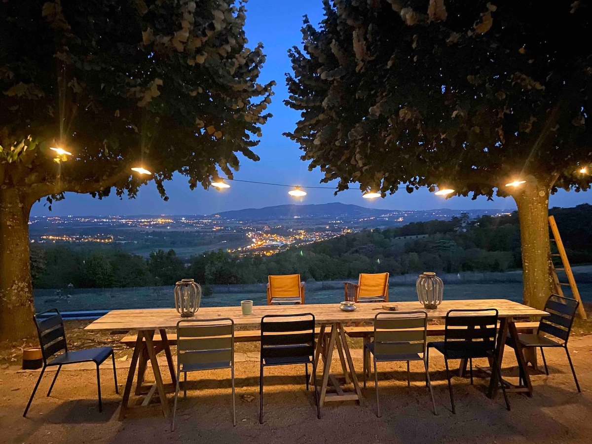 Maison aux Portes du Beaujolais vue exceptionnelle