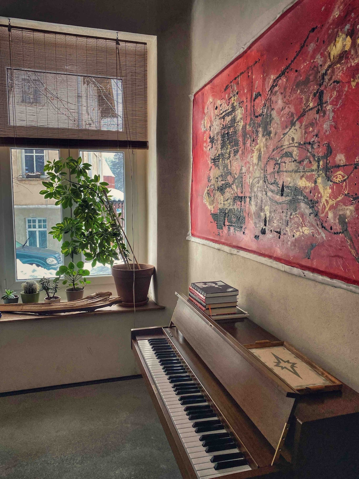 Cosy flat with a piano and lots of plants