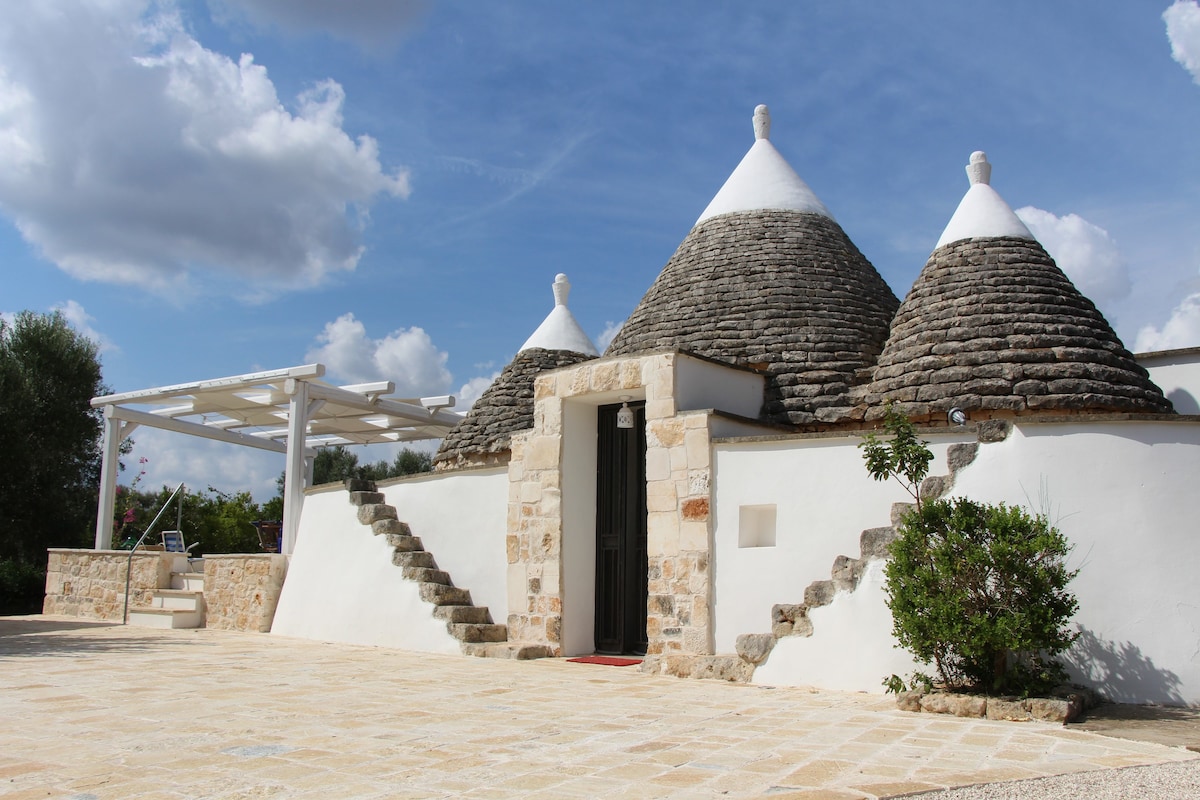 Trullo della Pace -历史悠久的Trullo ，带泳池