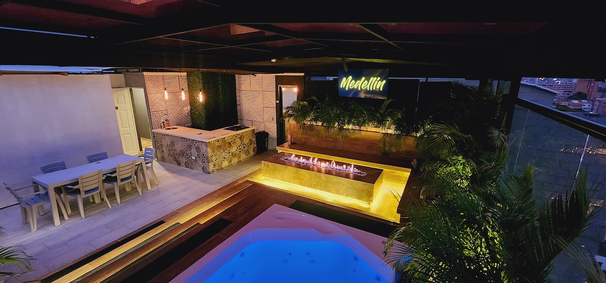 SUITe LUJOSo, Rooftop PRIVADo, Jacuzzi, AC, P4