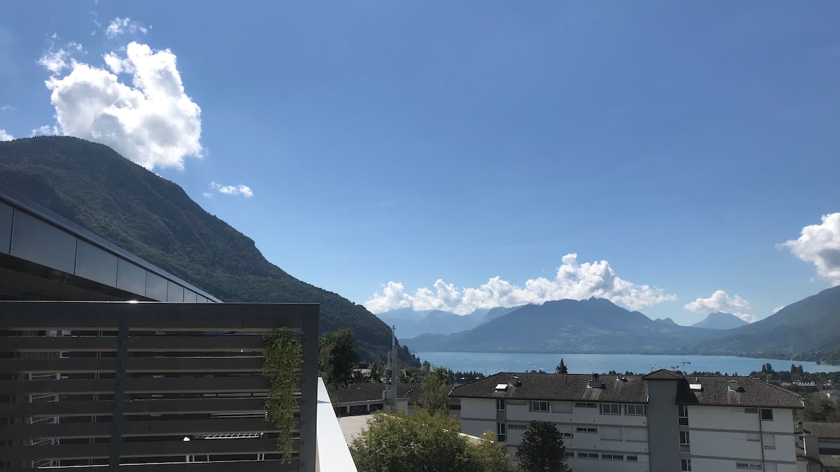 单间公寓露台「Le Panorama」湖景