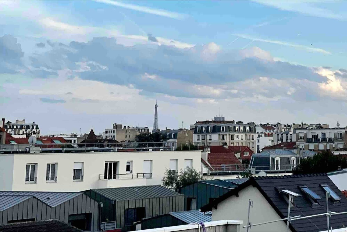 Appartement de Charme avec vue sur la Tour Eiffel