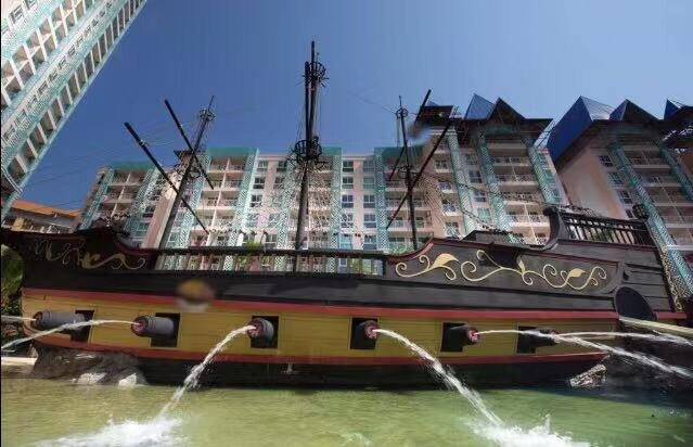 超豪华海盗船水上乐园大型水系奢华酒店公寓靠近帕山景区