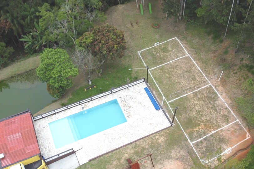 Sítio Meditação Casa Piscina, lago, Playground