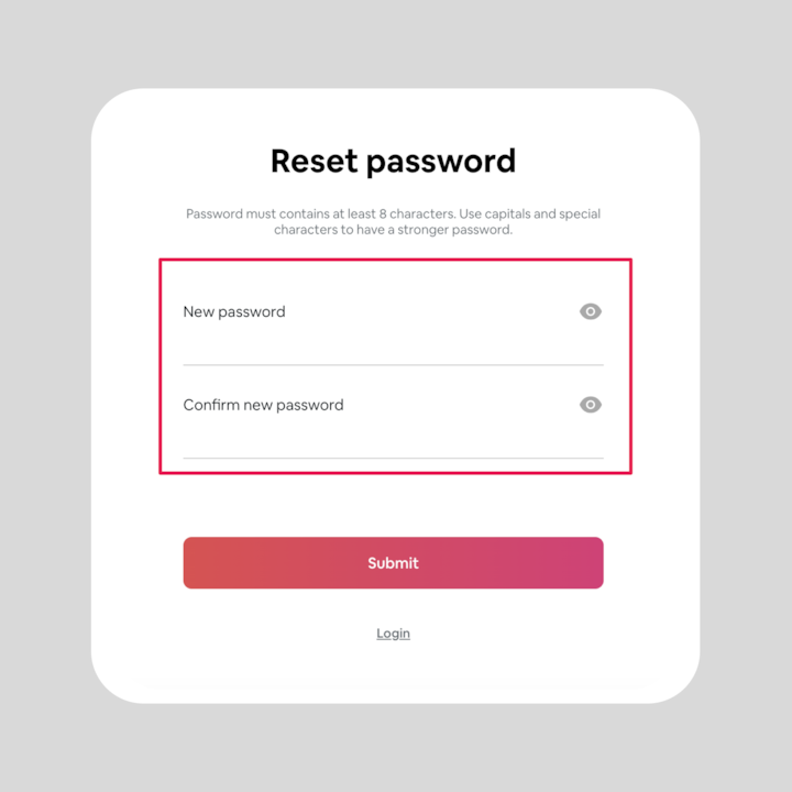使用「Navigate」功能的登录界面截图。