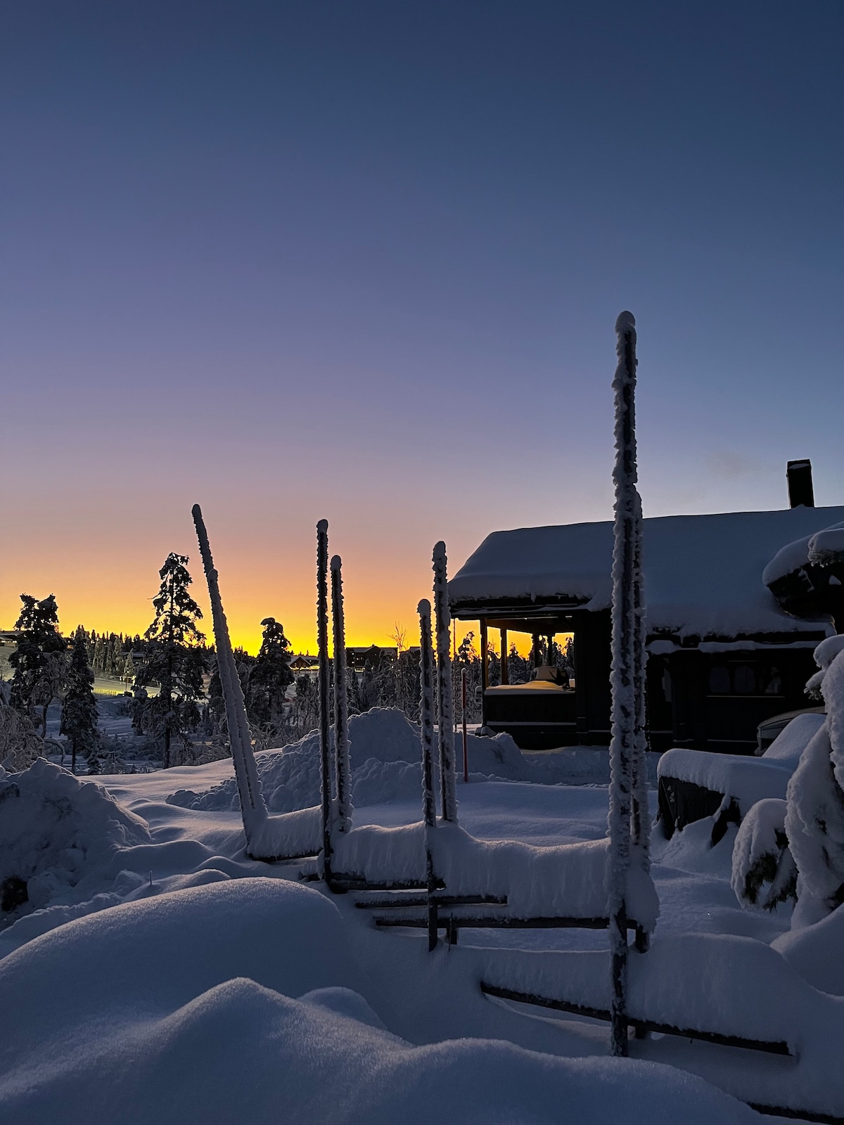 Orren cabin med ski inn and out