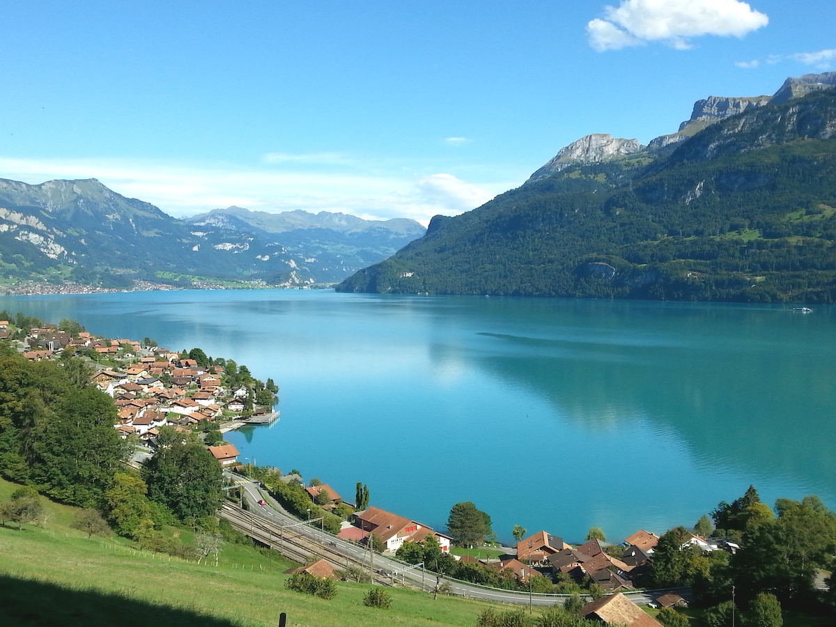 因特拉肯（ Interlaken ）附近山区（可欣赏湖景的度假木屋）。