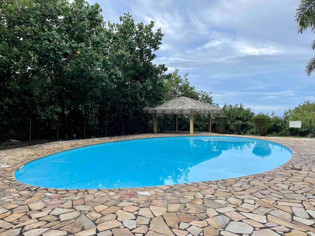 Appartement une chambre, terrasse, vue et piscine