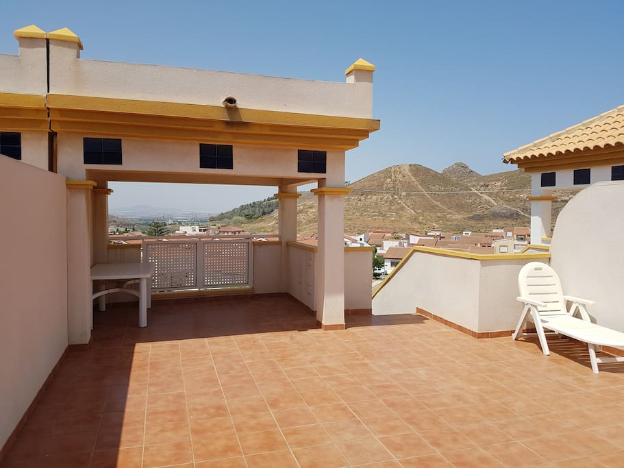 2 bedroom apartment with rooftop terrace.