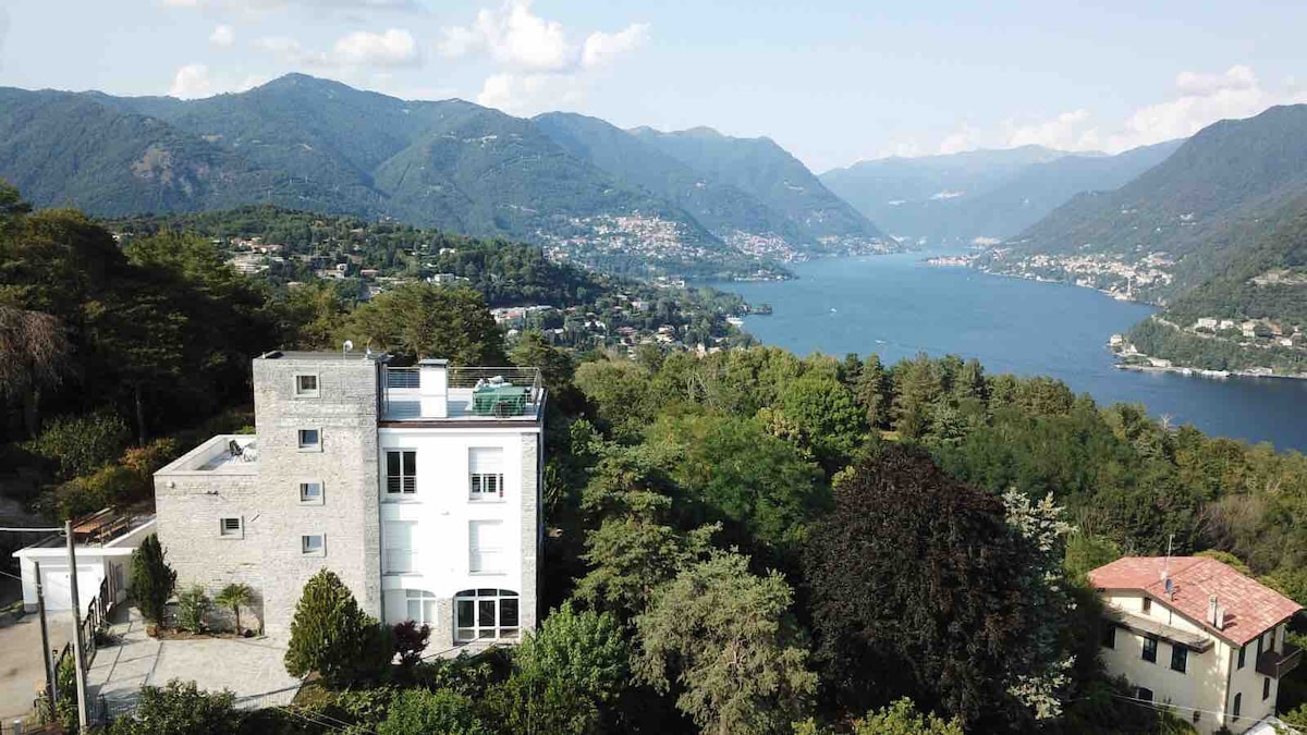 Villa Cardano Como-Penthouse ，令人惊叹的景
