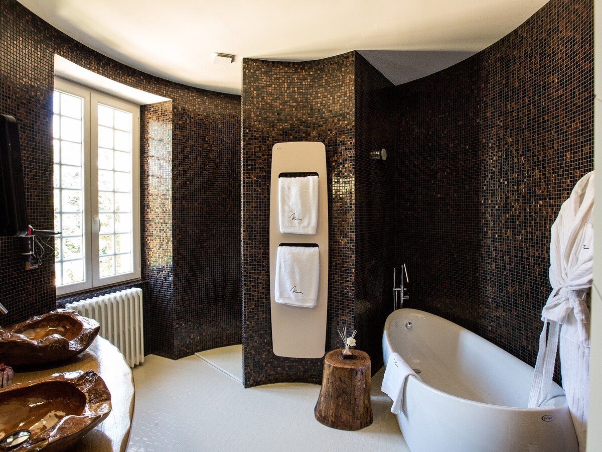 Twin-Salle de bain Privée-lits jumeaux Ethnique