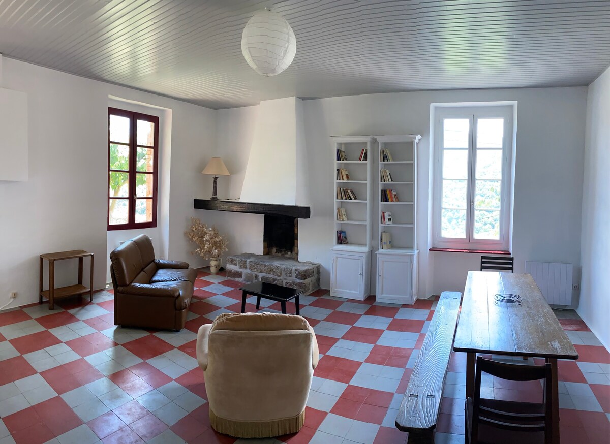 Maison en Cévennes, vue merveilleuse, très calme.