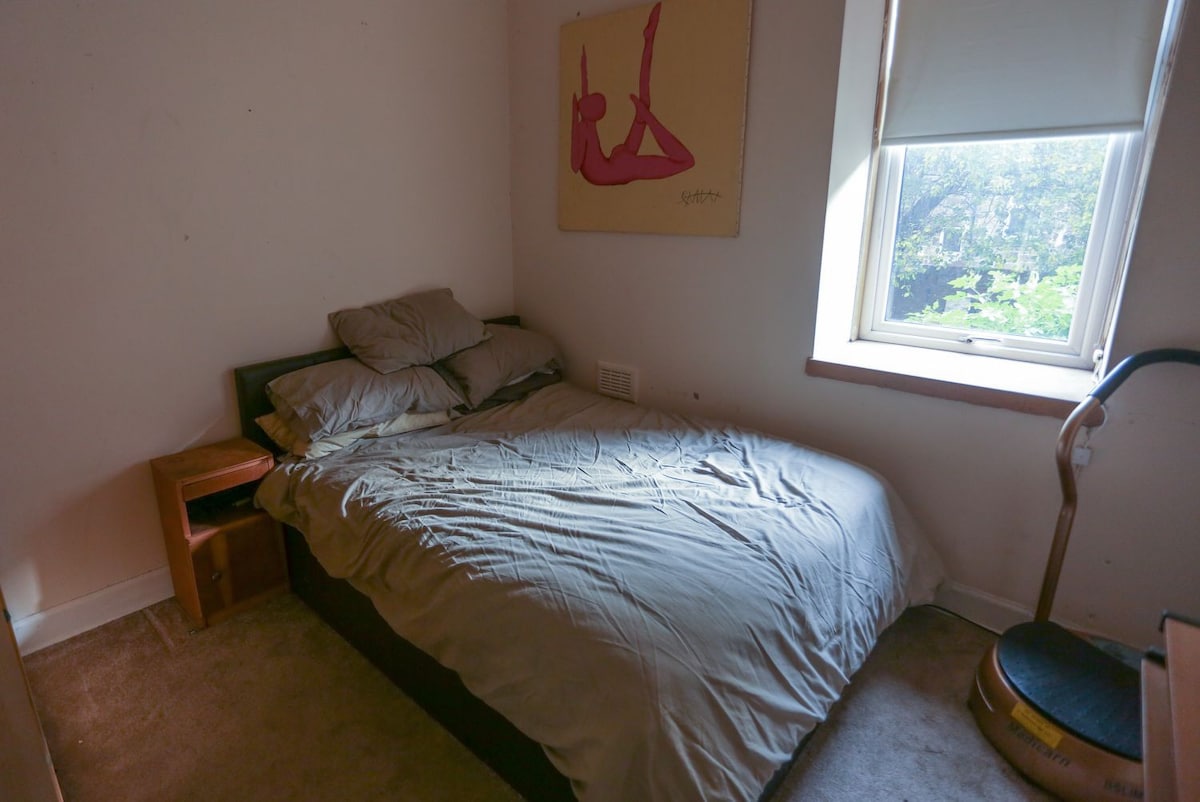 位于Dennistoun大型2卧室传统公寓的双人房双人床