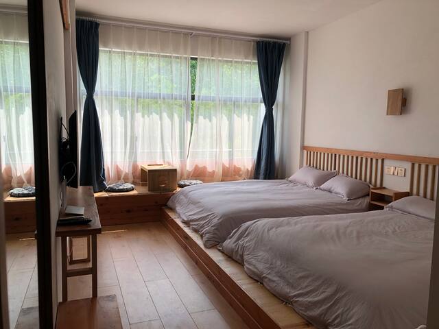 泛沧浪·仙都子衿国风民宿双床飘窗山景房