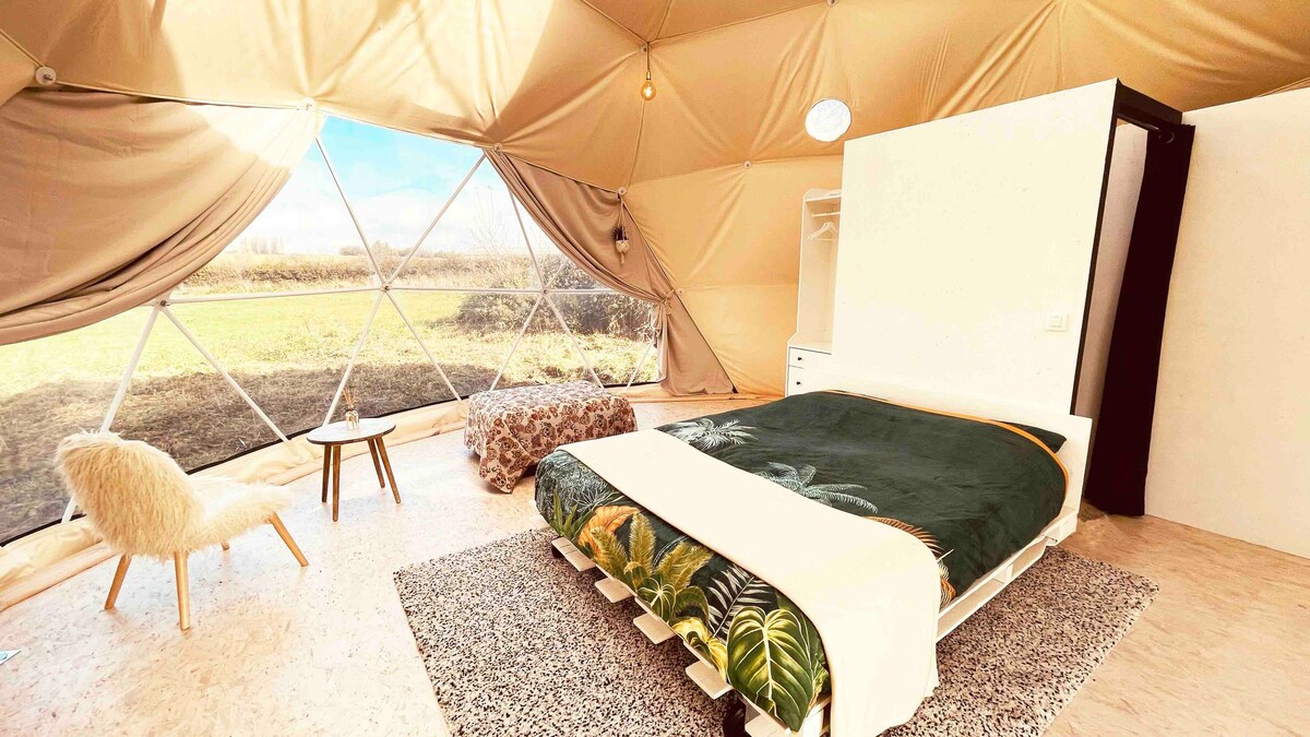 大自然中的豪华露营「地球」独家穹顶。