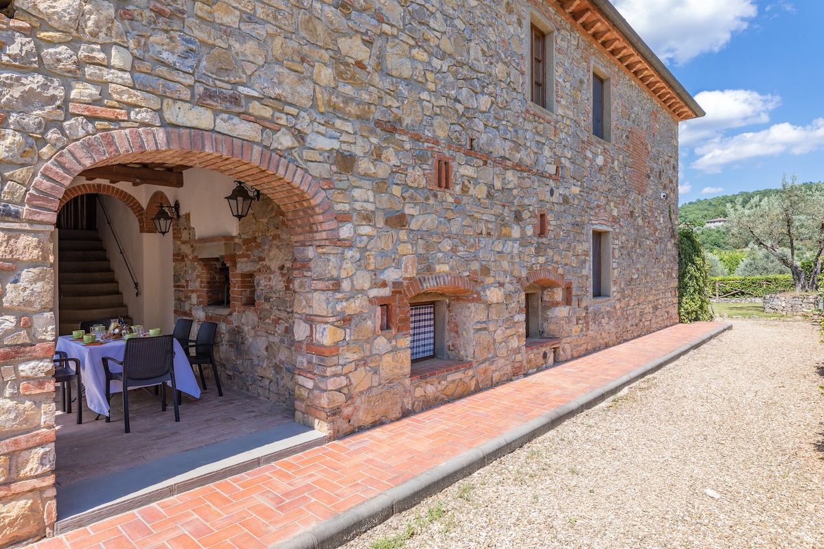 Relax in farmhouse among the Chianti vineyards