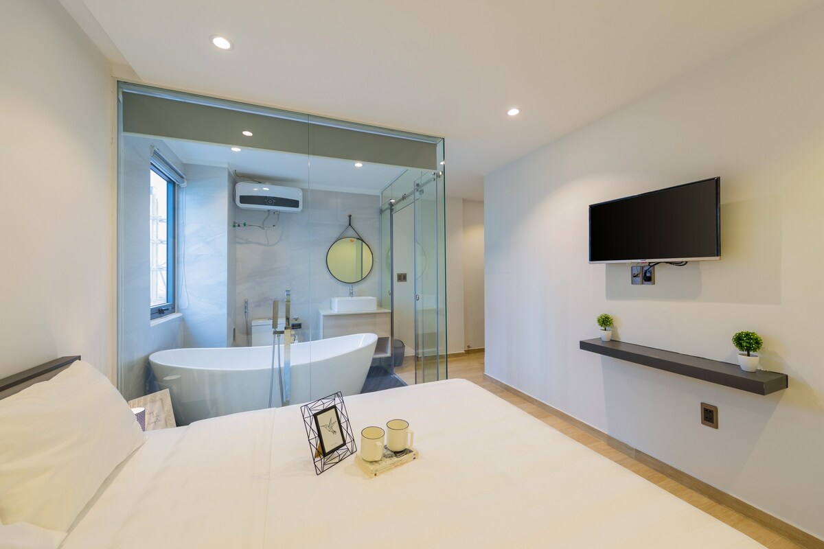 家具齐全的1间卧室，靠近岘港海滩–步行5分钟可达
