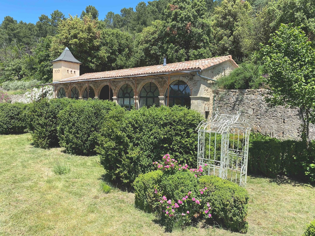 South >Orangerie de Logères>Swim.Pool in June>View