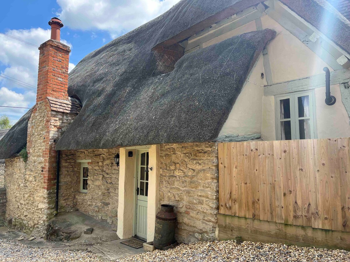 Thatched cottage with wood burner 16th Century