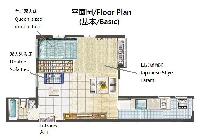 西九龍高鐵旁開放式和居, 近佐敦/柯士甸地鐵站/機場巴士, 適合家庭/團體入住