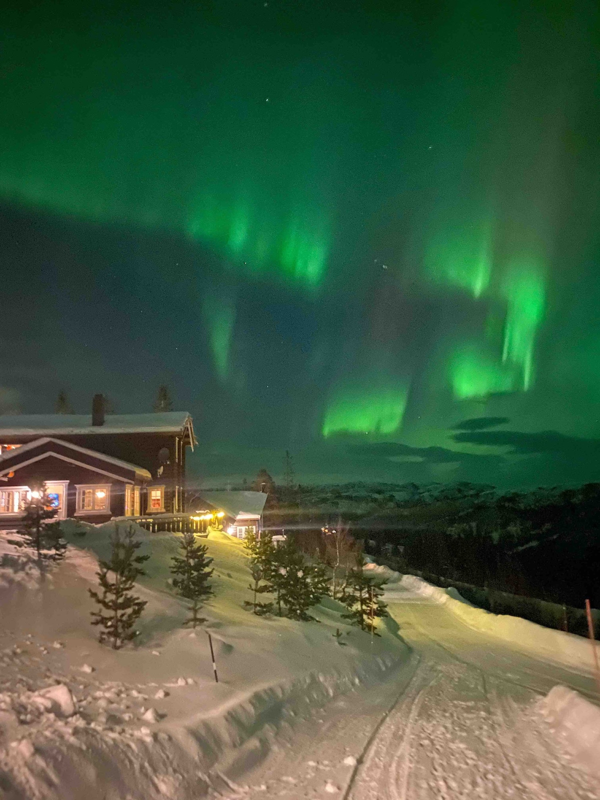 Romslig fjellhytte med nydelig utsikt i Grong