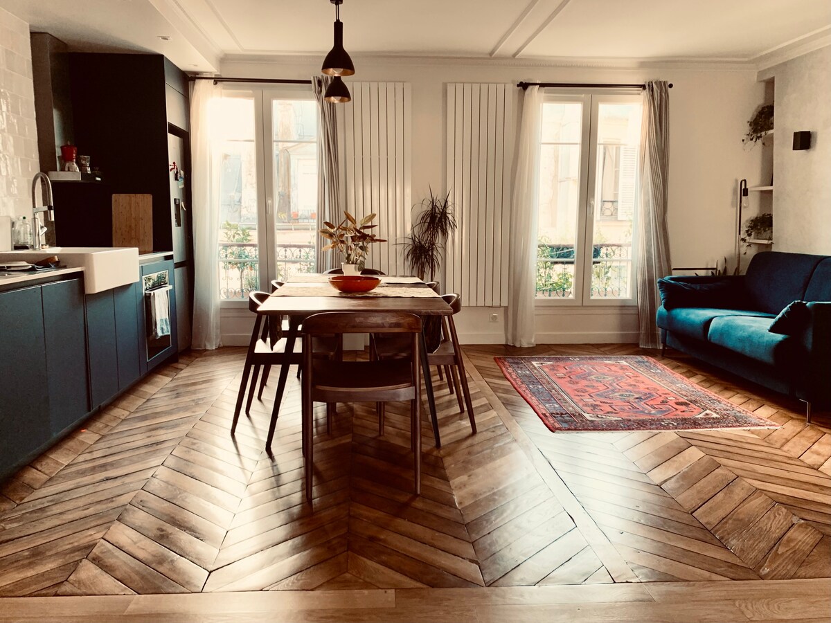 可爱的整套单卧室公寓，靠近Rue des Martyrs