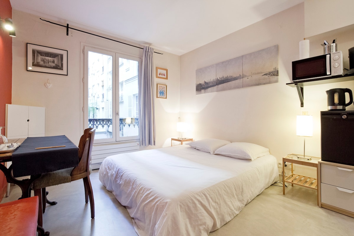 位于巴黎市中心的漂亮独立卧室