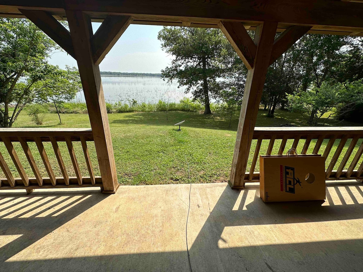 Log Cabin Home on Lake Limestone