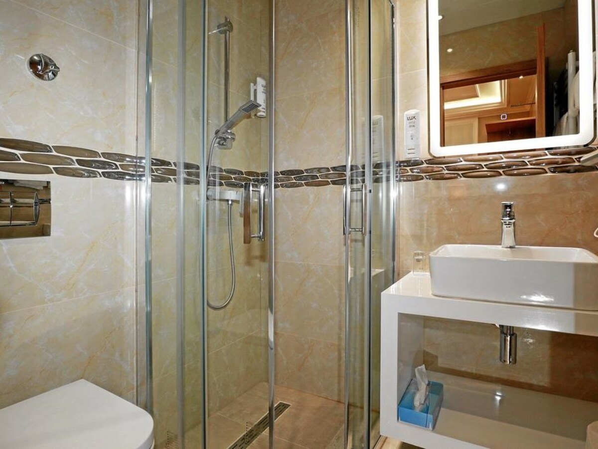 丹纳酒店， （莱茵费尔登） ，舒适的单人房，带淋浴间和马桶