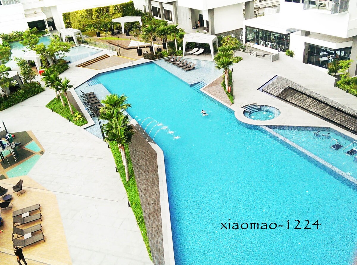 Modern&Roomy condo 2-5bed host 4-9新建豪华超大泳池公寓套房