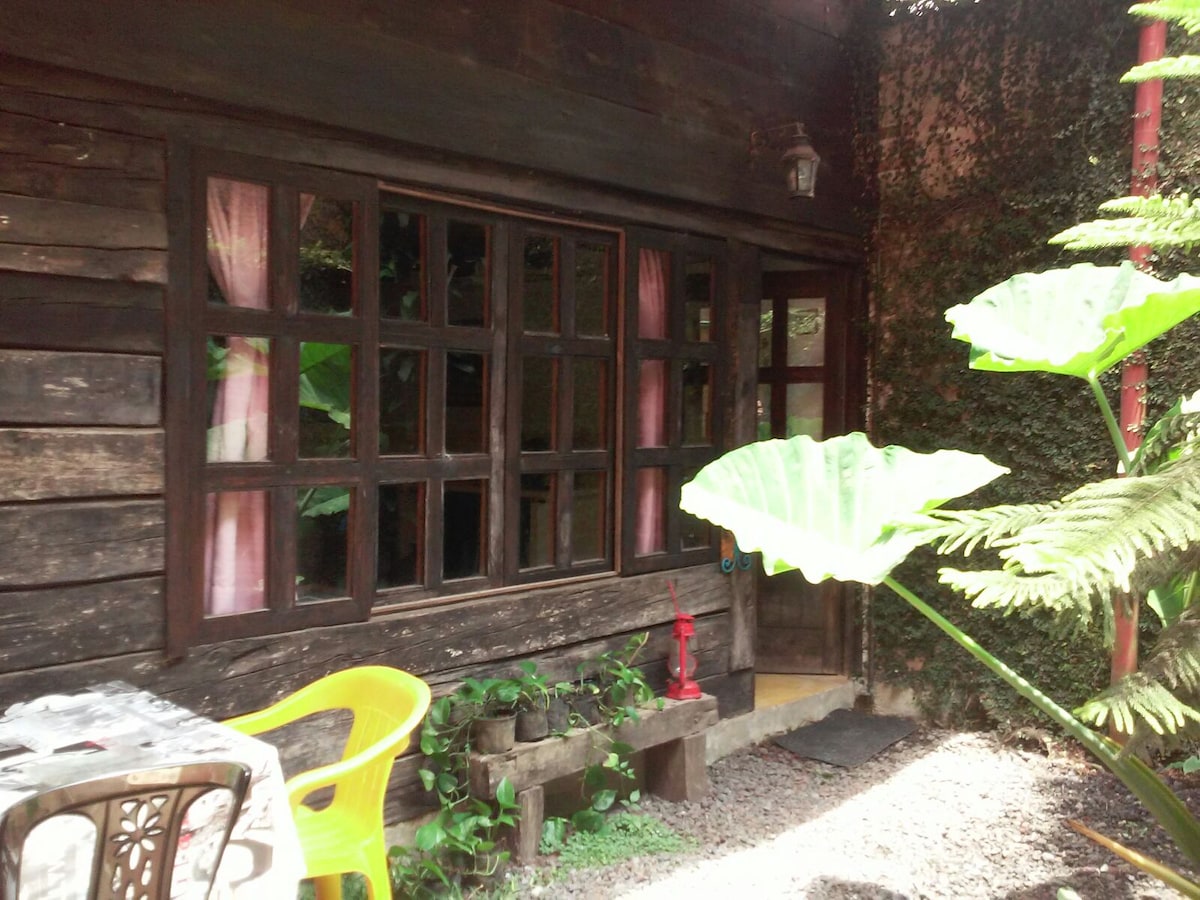 Antigua cabaña de madera mexicana