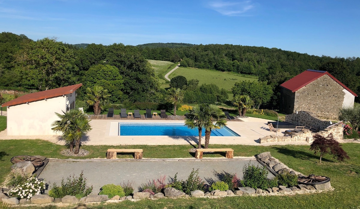 L'Ecrin du Breuil-Chalet Le Rocher Piscine按摩浴缸