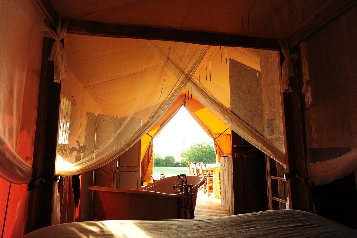 Luxury safari tents in Burgundy!