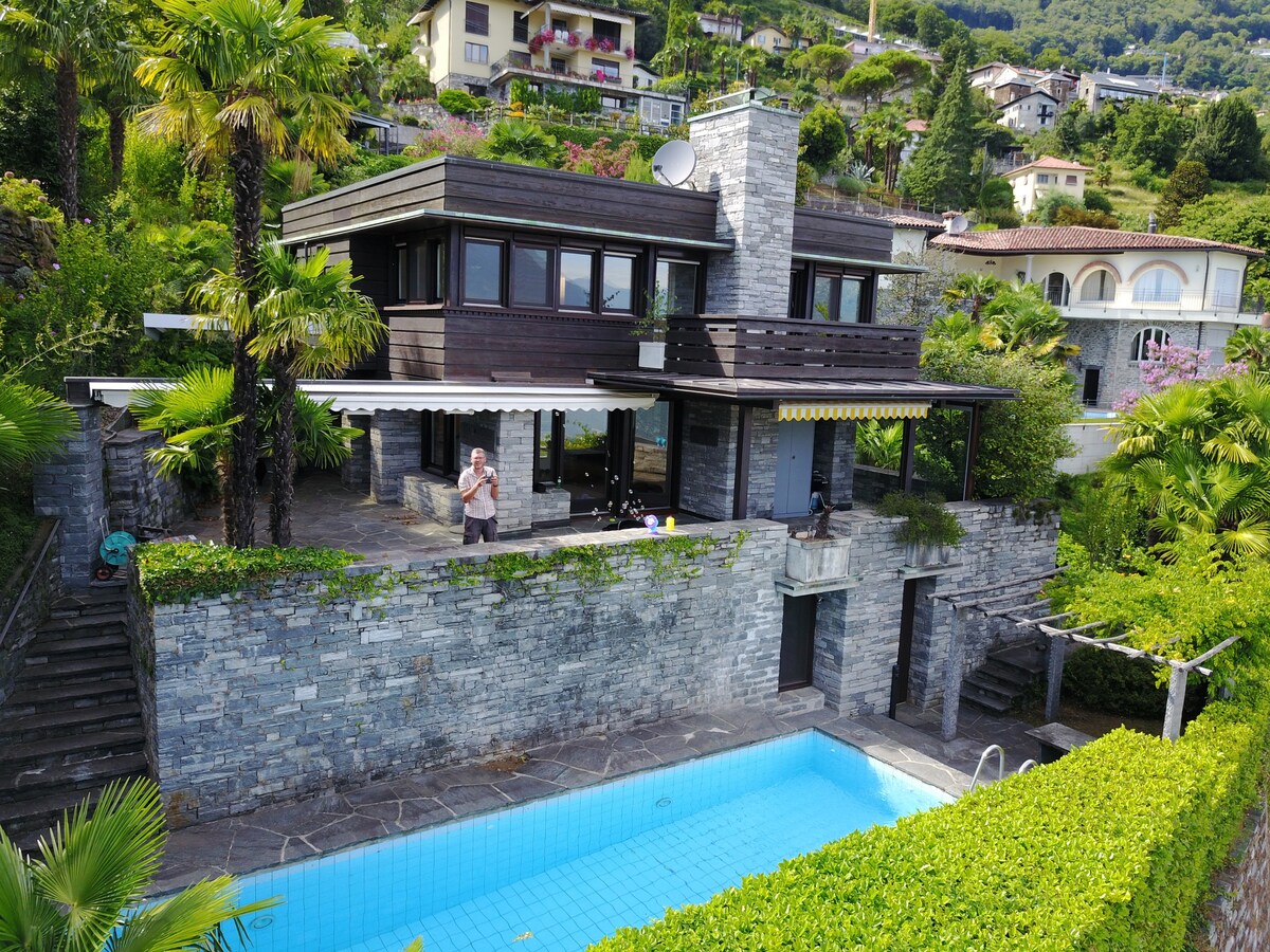 Luxus Poolvilla über Brissago am Lago Maggiore