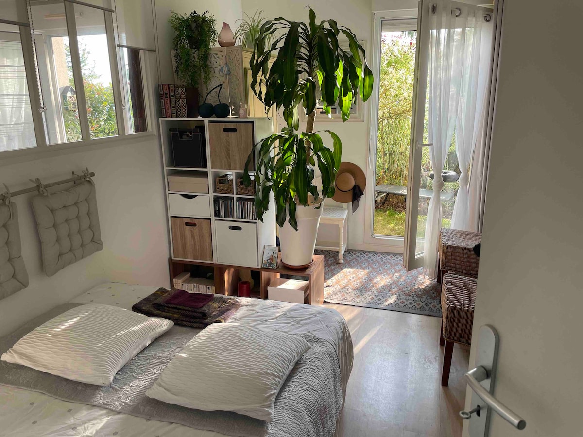 Chambre petit déjeuner compris/Jardin/Rouen-10mn