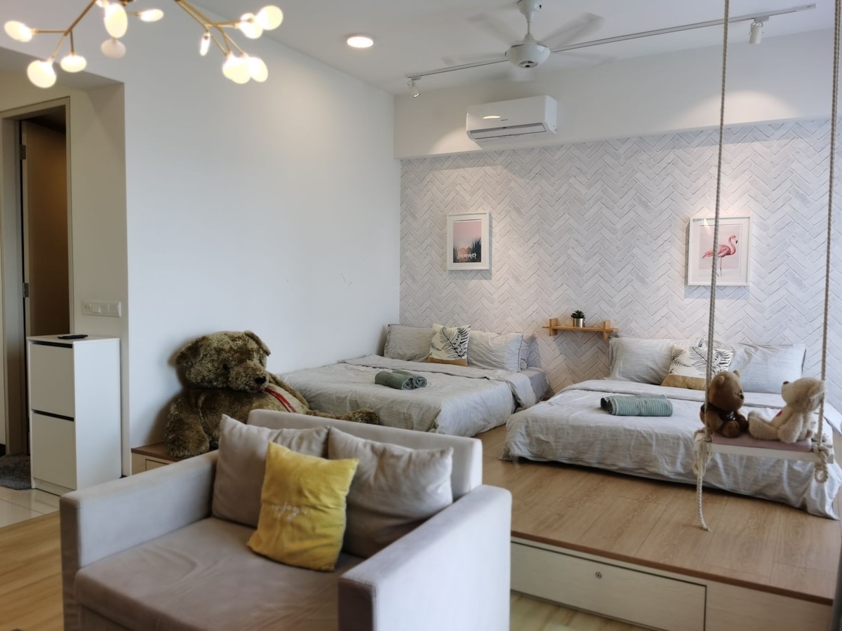 可爱的5人单间公寓吉隆坡城中城（ KLCC ）美景家庭套房
