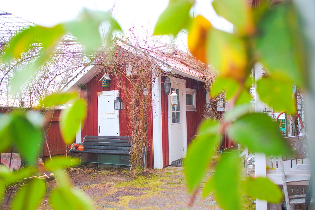 地铁附近的独立小屋，有噪音的感觉！