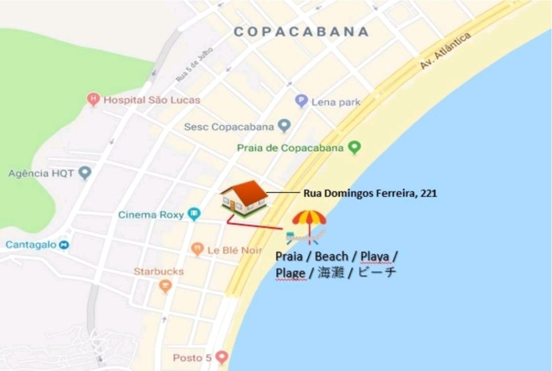 Praia de Copacabana  Suíte estilo Kitnet